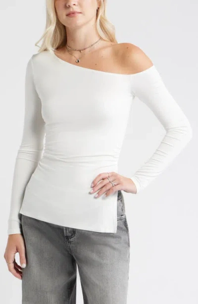 Bp. Off The Shoulder Long Sleeve Top In White