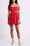 Bp. Off The Shoulder Party Dress In Red