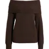 Bp. Off The Shoulder Sweater In Brown