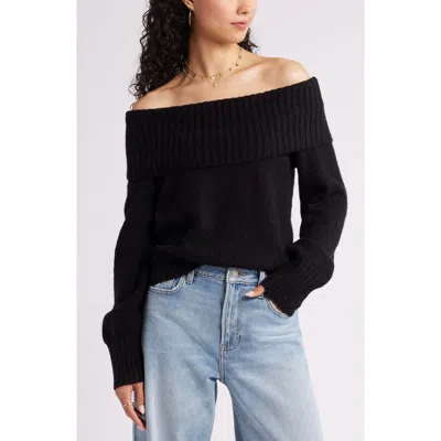Bp. Off The Shoulder Sweater In Black