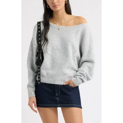 Bp. Off The Shoulder Sweater In Animal Print