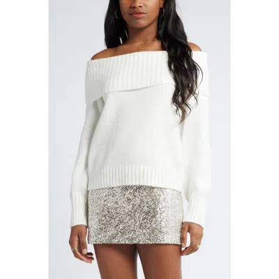 Bp. Off The Shoulder Sweater In Ivory