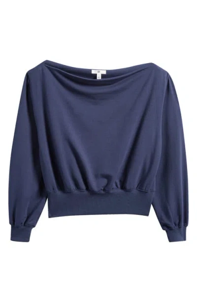 Bp. Off The Shoulder Sweatshirt In Blue