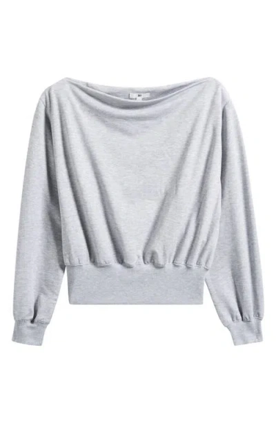 Bp. Off The Shoulder Sweatshirt In Gray
