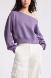Bp. Off The Shoulder Sweatshirt In Purple Montana