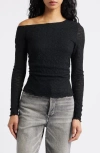 Bp. One-shoulder Lace Top In Black