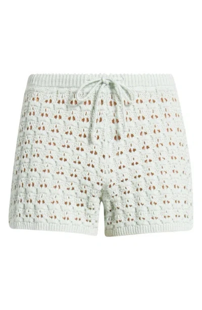 Bp. Open Stitch Beach Shorts In White
