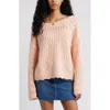 Bp. Open Stitch Oversize Sweater In Neutral