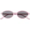 Bp. Oval Sunglasses In Milky Purple