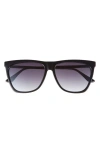 Bp. Oversize Cateye Sunglasses In Black-gold