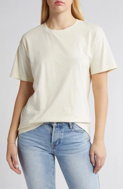 Bp. Oversize Cotton T-shirt In Beige Angora