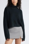 Bp. Oversize Cozy Mock Neck Sweater In Black Jet