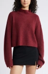 Bp. Oversize Cozy Mock Neck Sweater In Red Grape