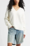 Bp. Oversize Cozy V-neck Sweater In Neutral