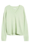 Bp. Oversize Cozy V-neck Sweater In Green