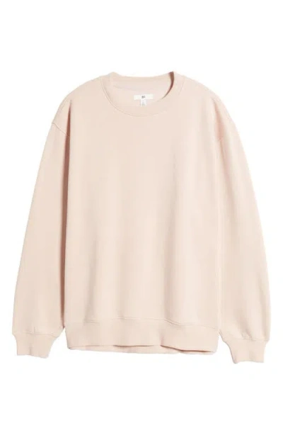 Bp. Oversize Crewneck Sweatshirt In Pink Sepia