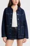 Bp. Oversize Denim Jacket In Blue