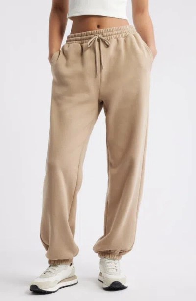 Bp. Oversize Fleece Joggers In Brown