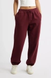 Bp. Oversize Fleece Joggers In Burgundy