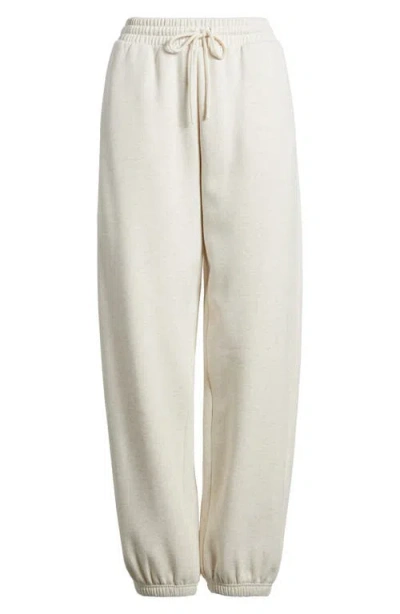 Bp. Oversize Fleece Joggers In Beige Oatmeal Light Heather