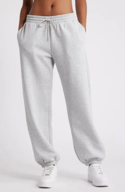 Bp. Oversize Fleece Joggers In Grey Soft Heather