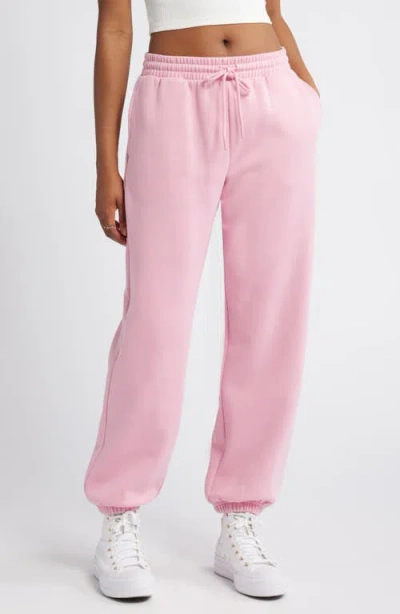 Bp. Oversize Fleece Joggers In Pink Shore