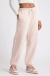 Bp. Oversize Fleece Joggers In Pink Sepia