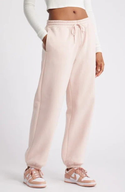 Bp. Oversize Fleece Joggers In Pink Sepia