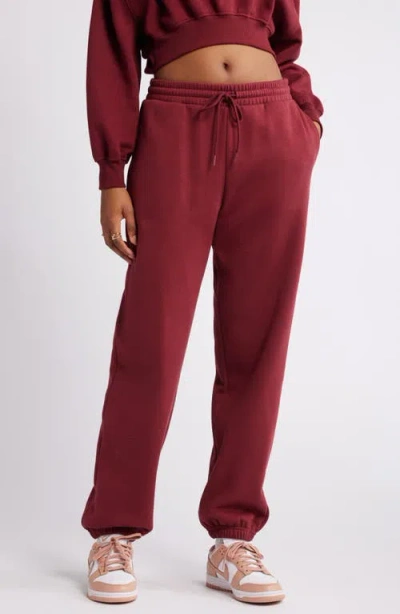 Bp. Oversize Fleece Joggers In Red Grape