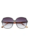 Bp. Oversize Gradient Butterfly Sunglasses In Black Tort