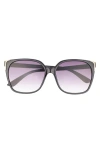 Bp. Oversize Gradient Cat Eye Sunglasses In Black