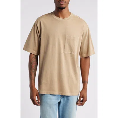 Bp. Oversize Pocket T-shirt In Tan Amphora Washed