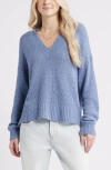 Bp. Oversize V-neck Sweater In Blue