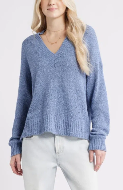 Bp. Oversize V-neck Sweater In Blue