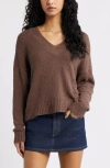 Bp. Oversize V-neck Sweater In Brown