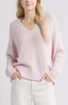 Bp. Oversize V-neck Sweater In Purple