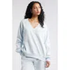 Shop Bp. Oversize V-neck Sweatshirt In Blue Illusion