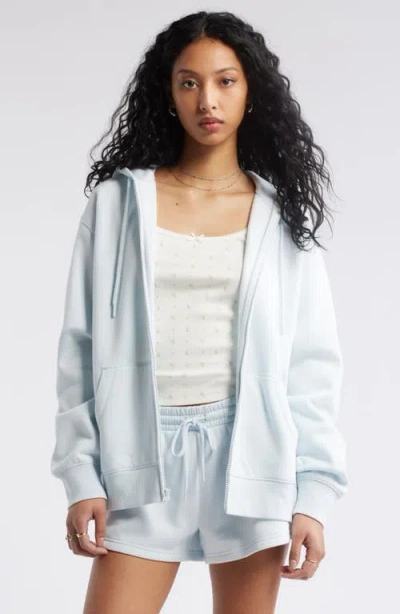 Bp. Oversize Zip Fleece Hoodie In Blue