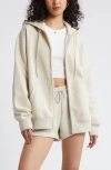 Bp. Oversize Zip Fleece Hoodie In Beige Pumice