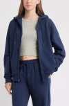 Bp. Oversize Zip Fleece Hoodie In Blue