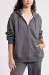 Bp. Oversize Zip Fleece Hoodie In Gray