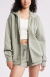 Bp. Oversize Zip Fleece Hoodie In Green Halo