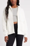 Bp. Oversize Zip Fleece Hoodie In Ivory