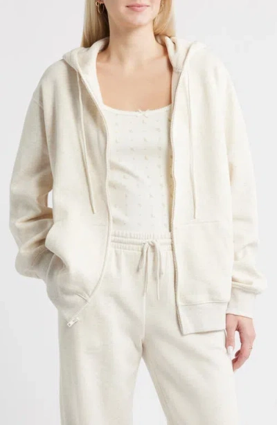 Bp. Oversize Zip Fleece Hoodie In Neutral