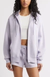 Bp. Oversize Zip Fleece Hoodie In Purple