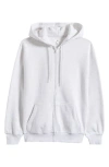Bp. Oversize Zip Fleece Hoodie In White