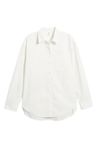 Bp. Oxford Cotton Button-up Shirt In White Blanc