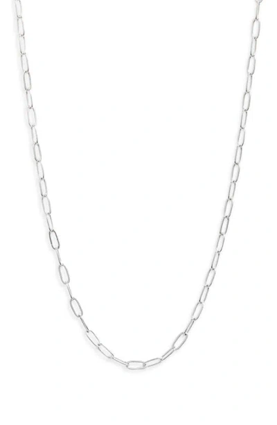 Bp. Paper Clip Chain Necklace In Sterling Silver Dipped