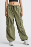 Bp. Parachute Cotton Cargo Pants In Green Lichen