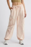 Bp. Parachute Cotton Cargo Pants In Pink Sepia